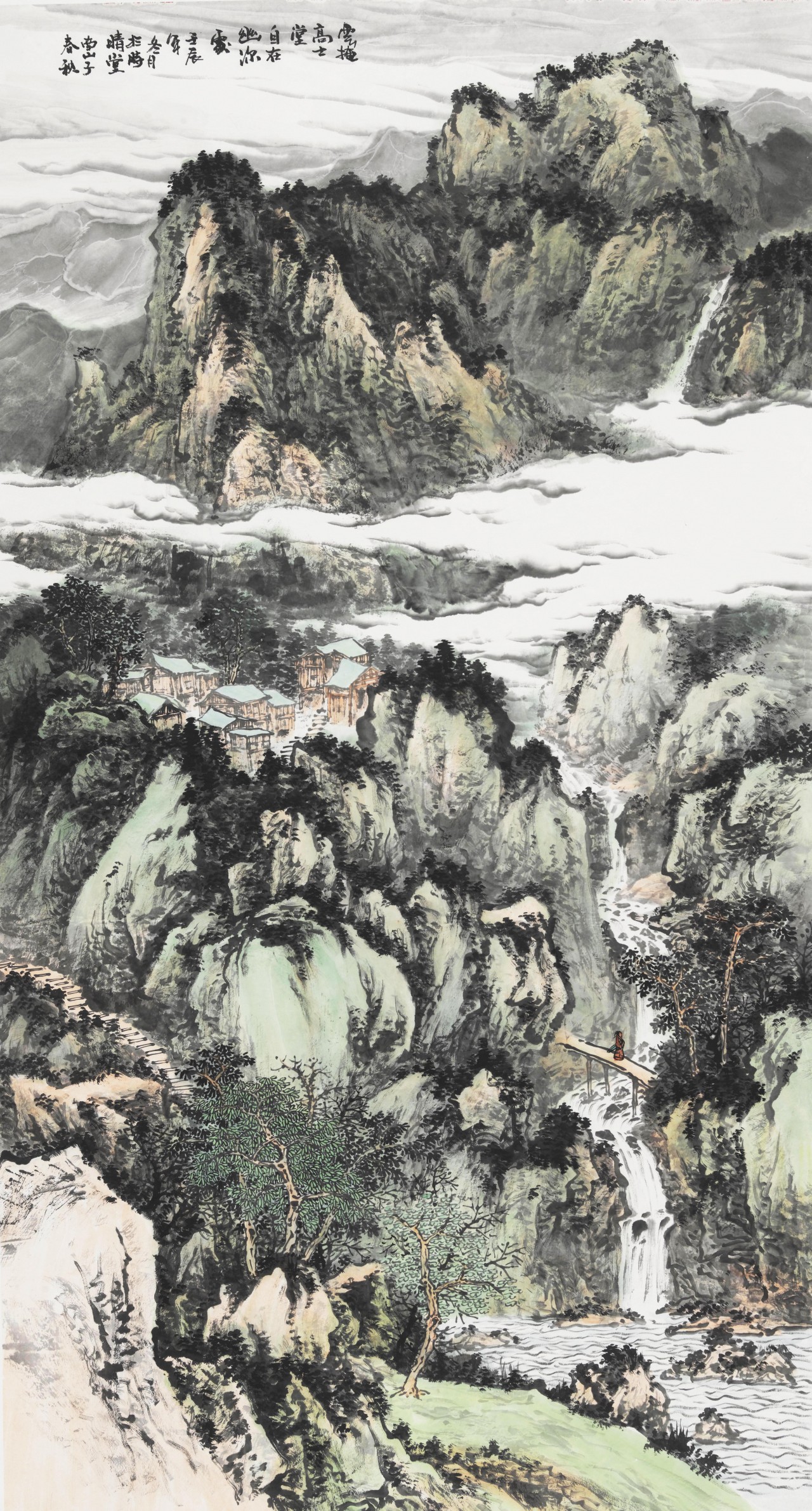 云掩高士堂96x180cm | 赵春秋