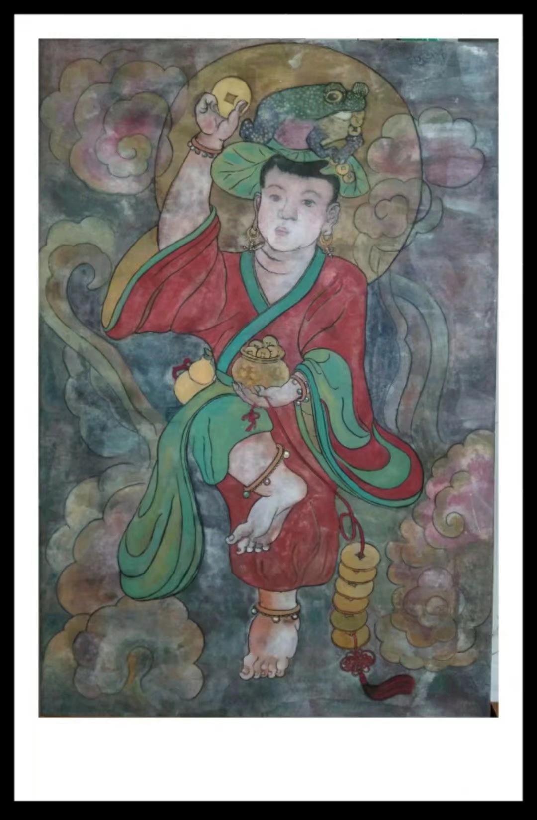 《刘海戏金蟾》壁画