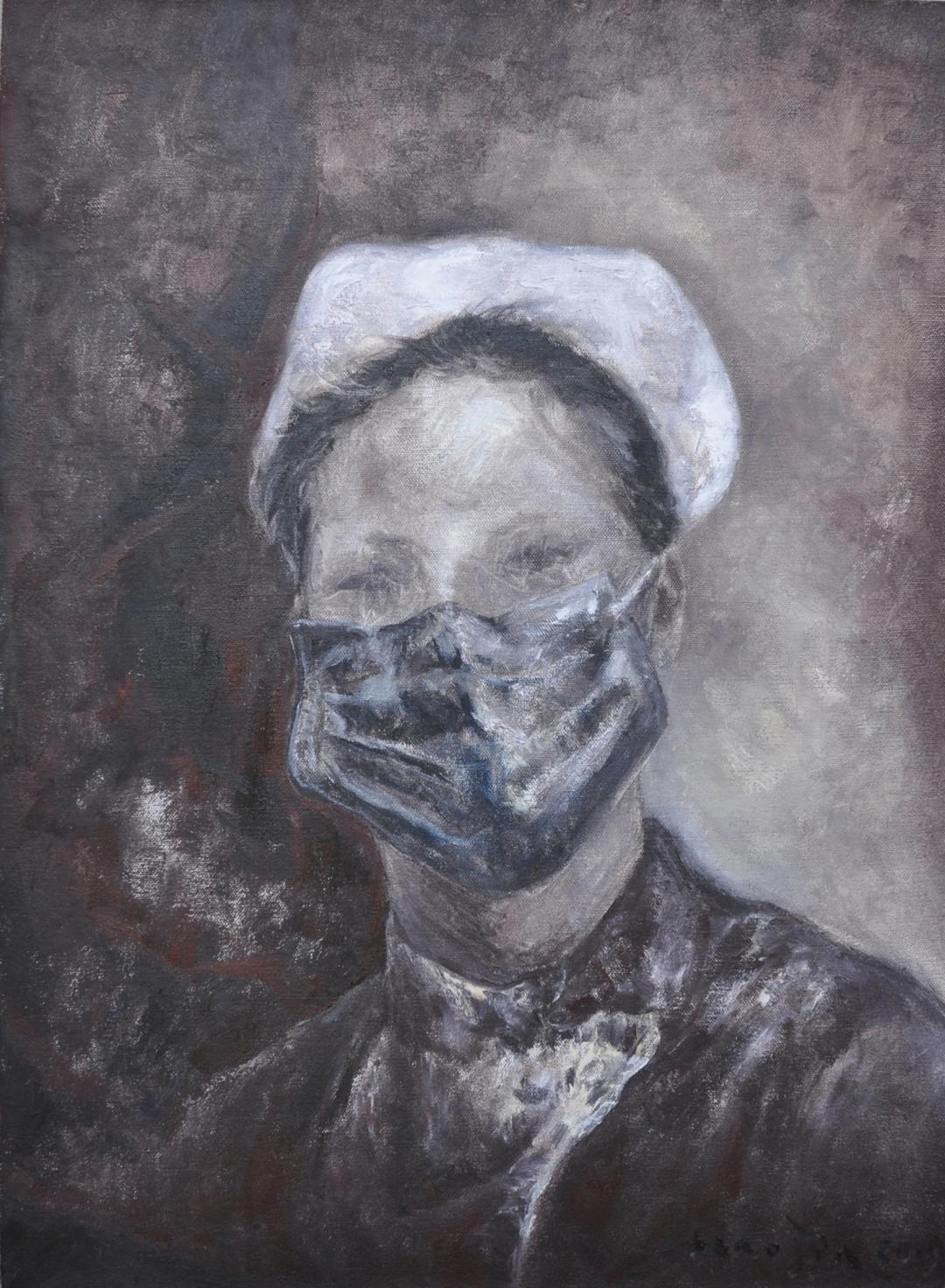 护士系列1号5575cm布面油画2019年