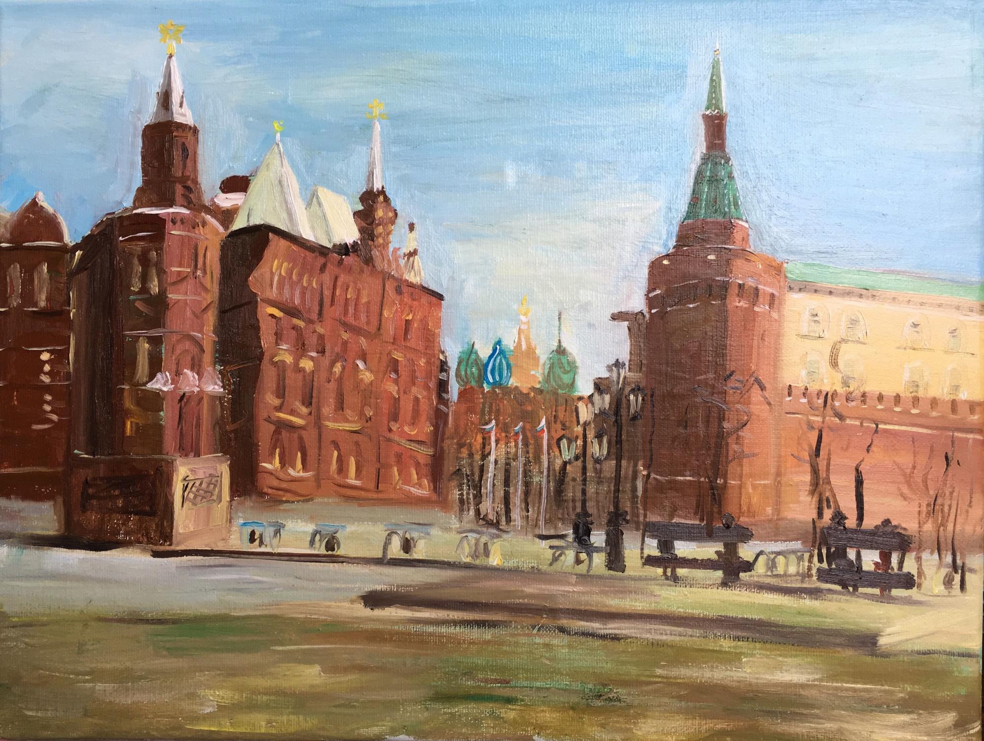 莫斯科红场油画图片