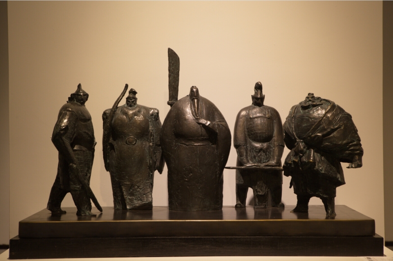 7《五虎上将--军令如山》铸铜   长1米 高30厘米,年代:2013