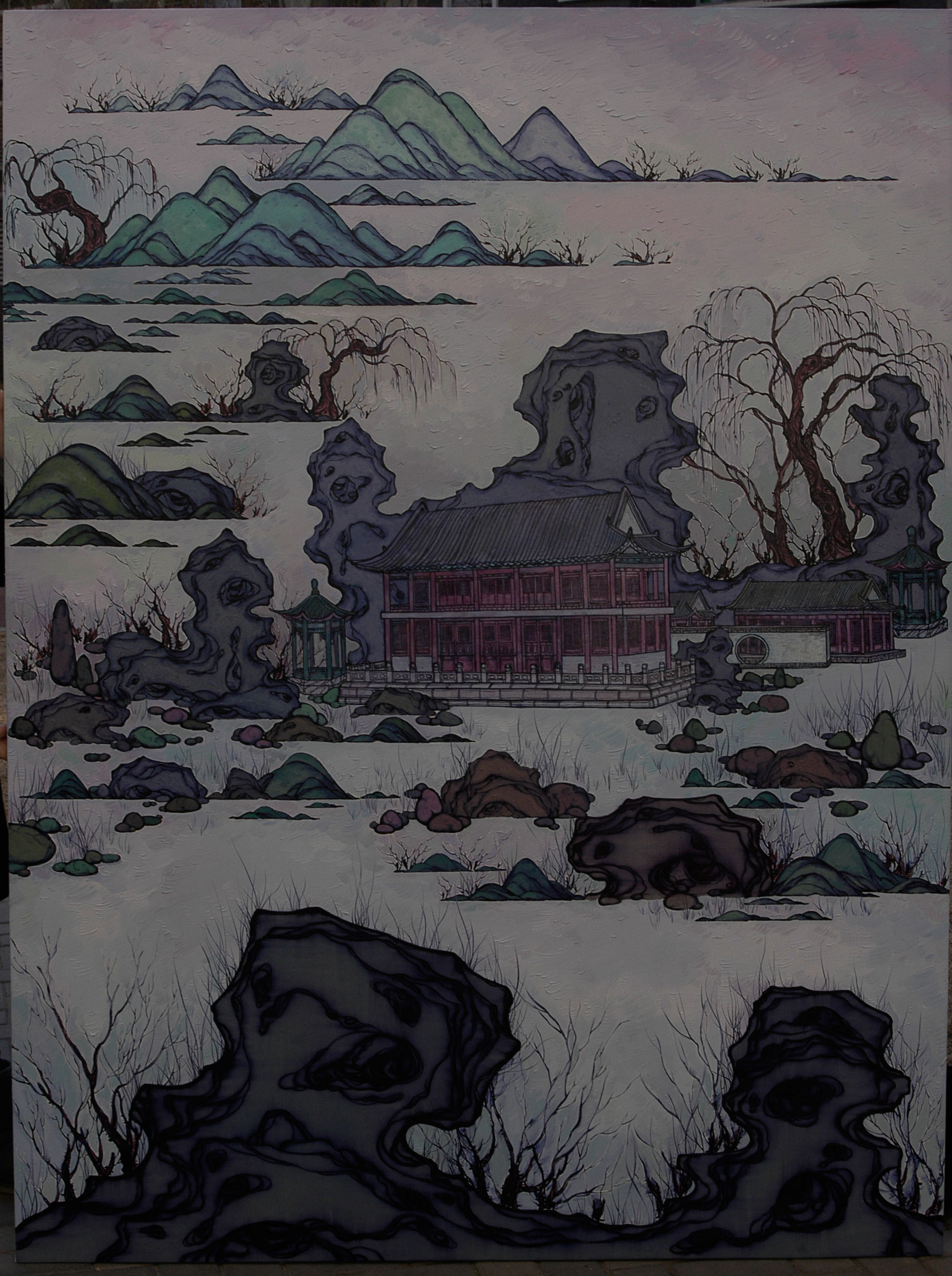 2011年《烟雨楼》200x150cm