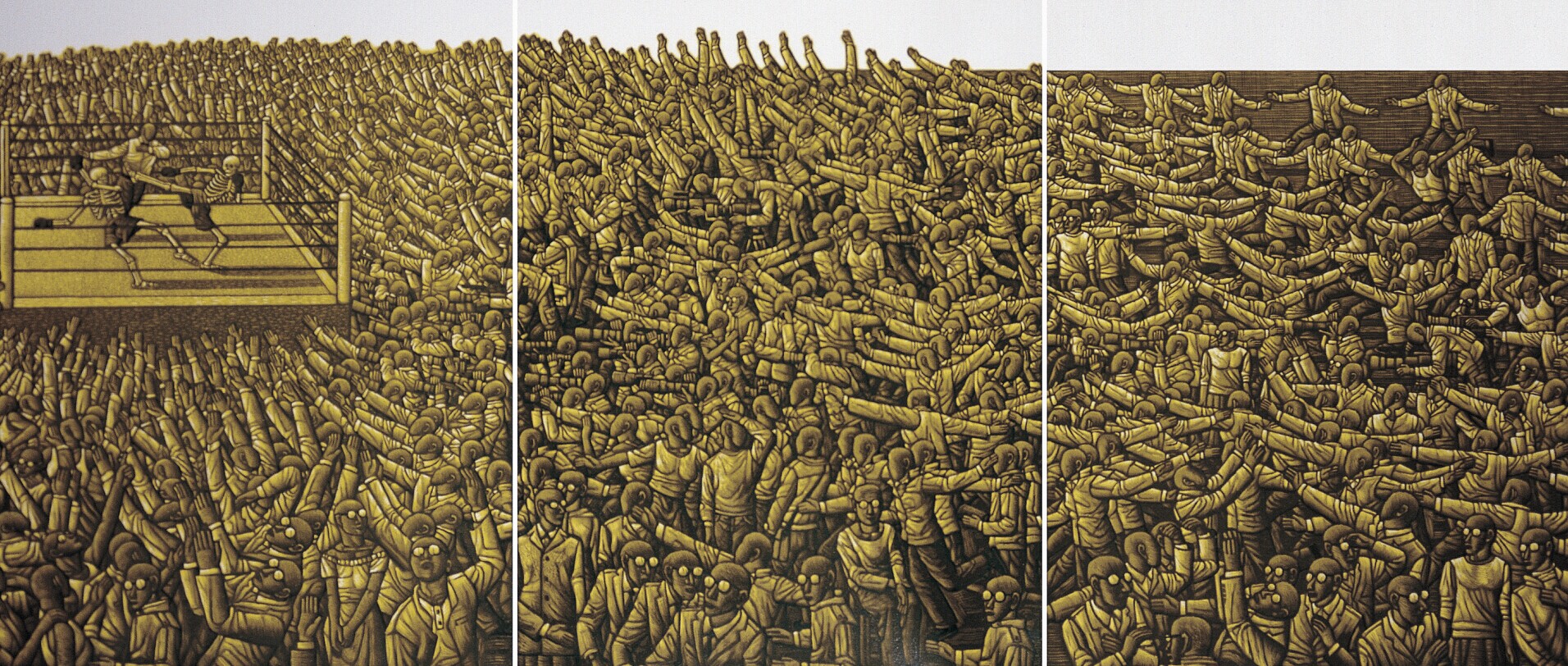 无题之二 木版套色 68x50cmx3 2005 | 张敏杰